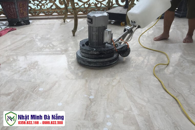 Thi công mài sàn đá cẩm thạch