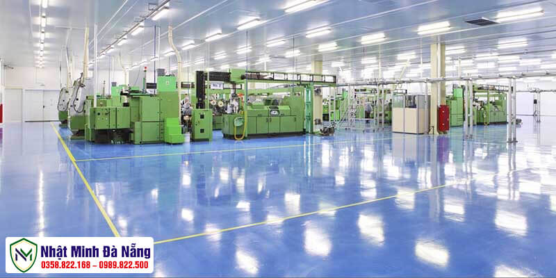 Nhà xưởng sau thi công vệ sinh công nghiệp