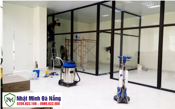 Dọn vệ sinh công trình sau xây dựng